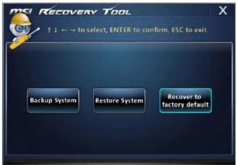 MSI Cubi-224FR - > System Recovery (Werkseinstellungen zurücksetzen) - 1