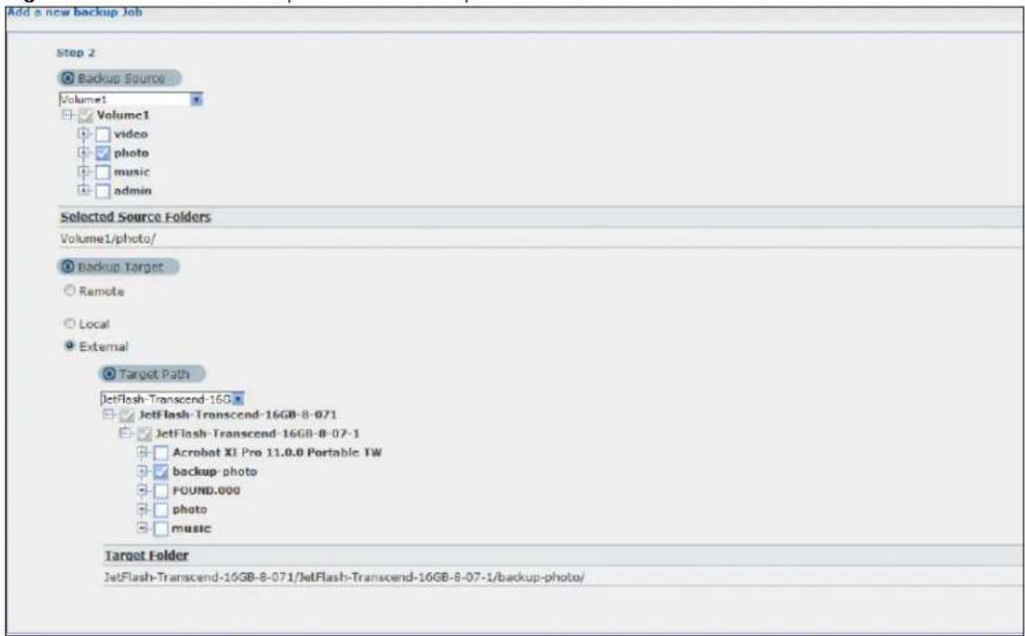 ZYXEL NAS520-8T - Click Protect > Backup > Add Job. - 3