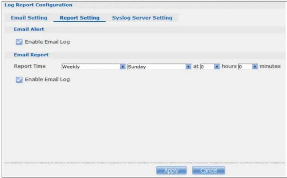 ZYXEL NAS520-8T - Report Setting - 1