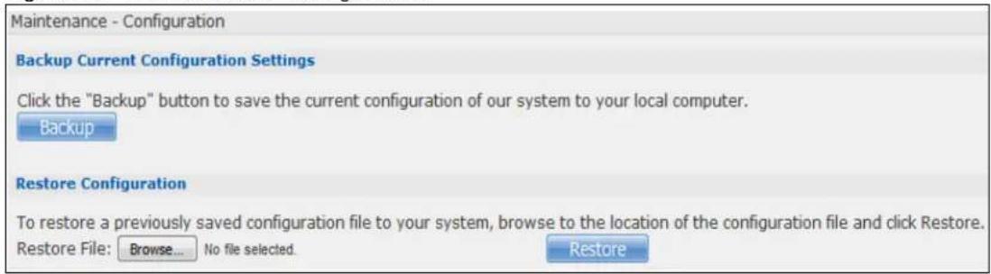 ZYXEL NAS520-8T - Configuration Screen - 1