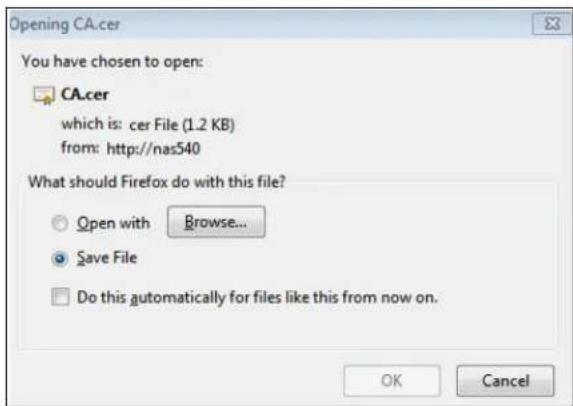 ZYXEL NAS520-8T - Downloading and Installing Customized Certificate - 2
