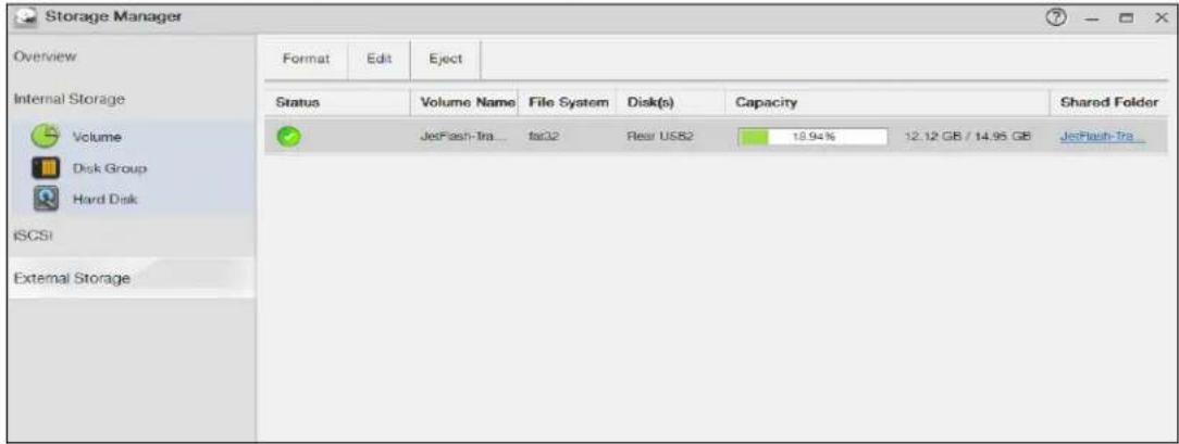 ZYXEL NAS520-8T - External Storage Screen - 1