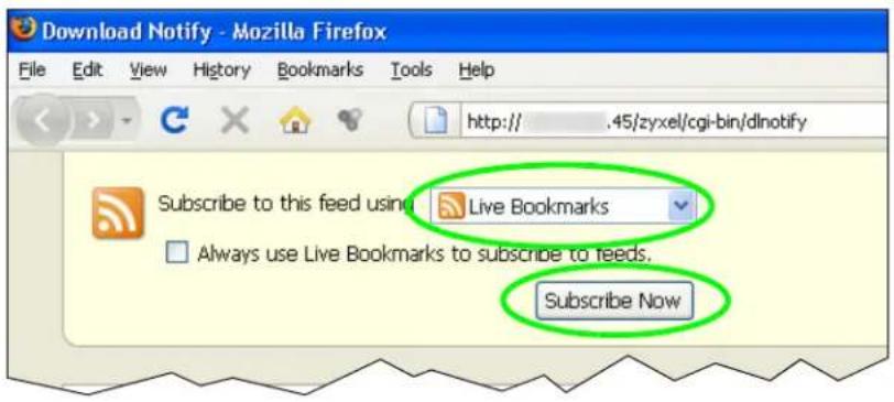 ZYXEL NAS520-8T - Firefox Example - 2