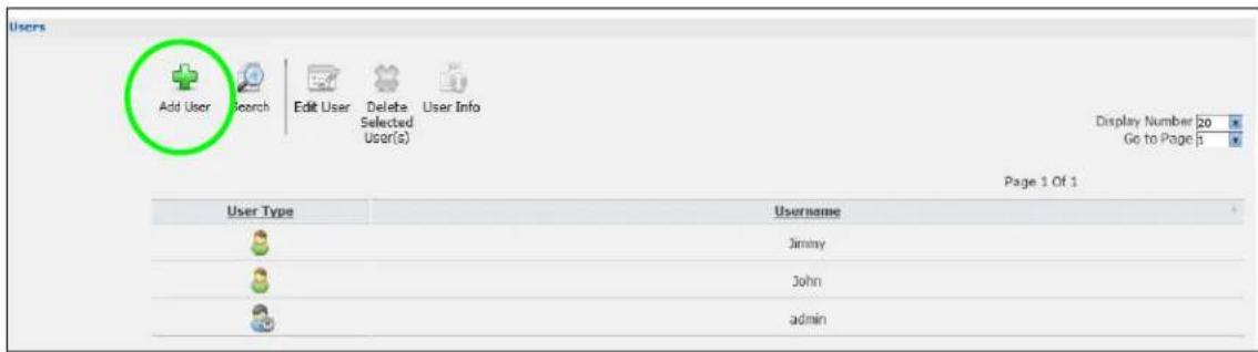 ZYXEL NAS520-8T - Creating a User Account - 1