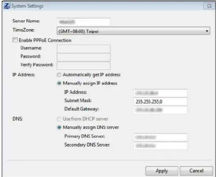 ZYXEL NAS520-8T - Configure System Settings - 1