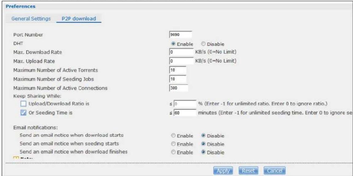 ZYXEL NAS520-8T - Configuring the Download Service Preferences - 3