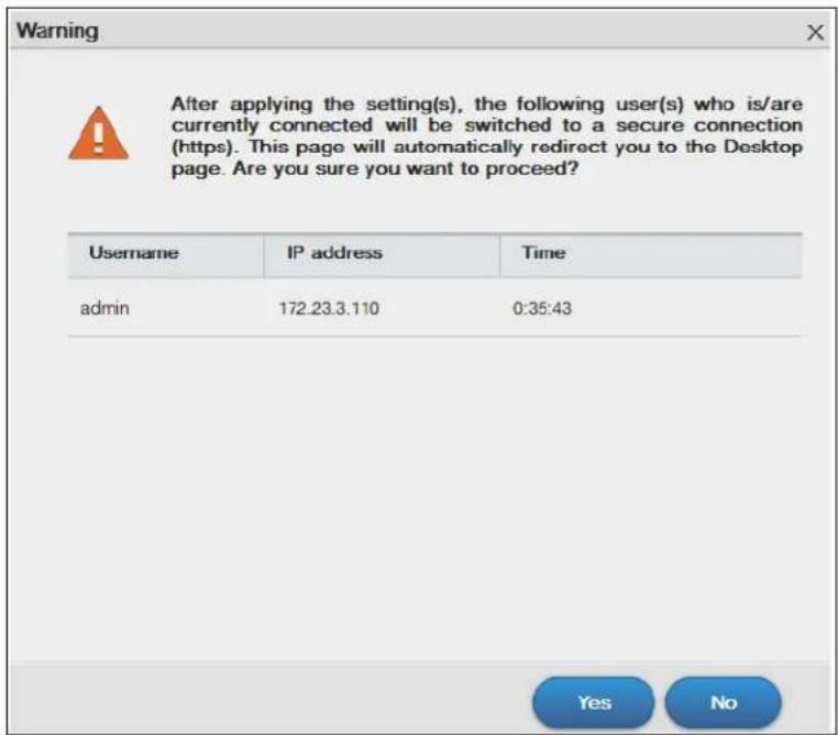 ZYXEL NAS520-8T - Turn on the NAS's Web Security - 2