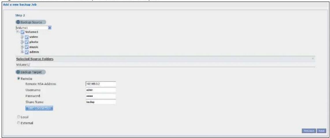 ZYXEL NAS520-8T - Identify the backup job and select Archive. - 2