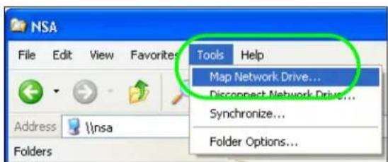 ZYXEL NAS520-8T - Accessing a Share From Windows Explorer - 1