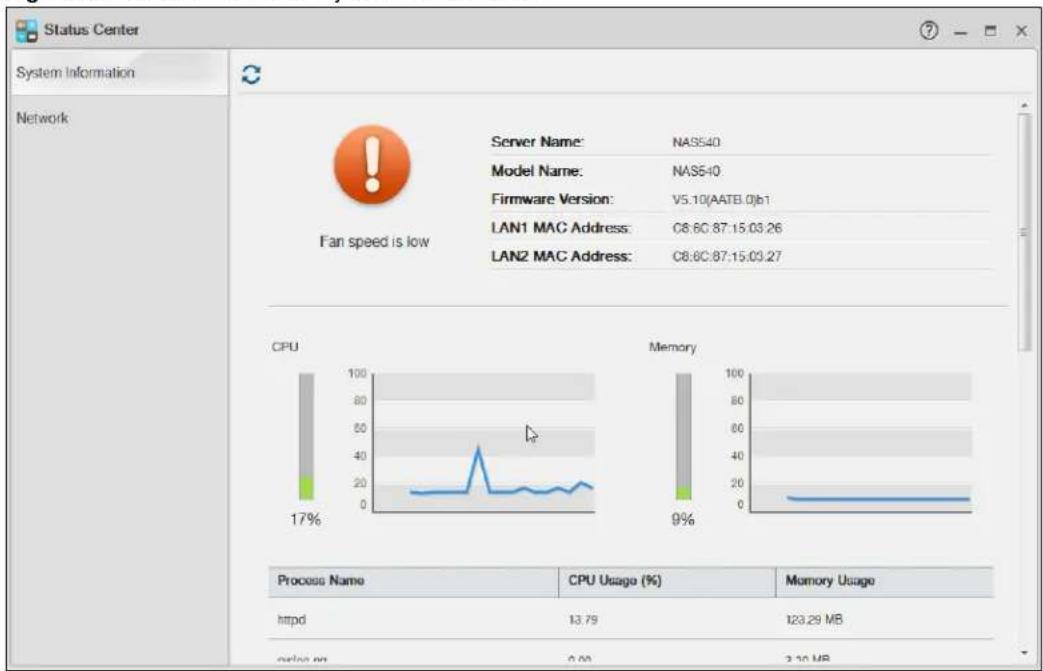 ZYXEL NAS520-8T - System Information - 1