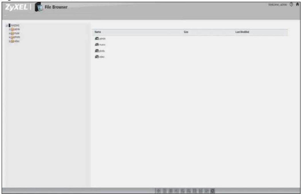 ZYXEL NAS520-8T - File Browser - 1