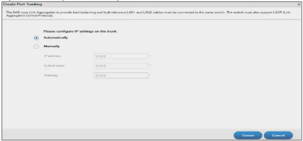 ZYXEL NAS520-8T - Creating a Port Trunking - 2