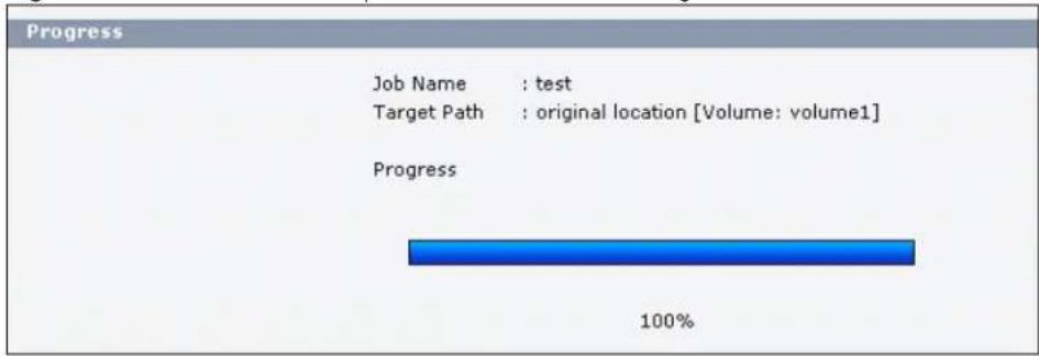 ZYXEL NAS520-8T - Restoring Archived Files by Backup Job - 5