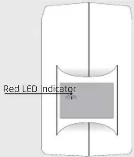 Red LED indicator
