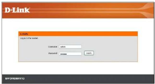 D-Link LOGIN Log in this version Login name admin Password **** Login BRODBEAND