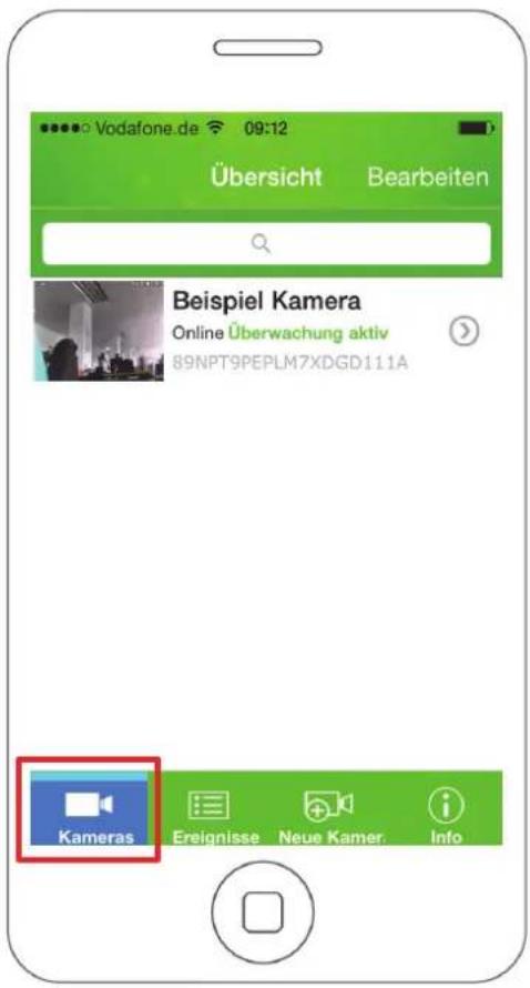 Vodafone.de 09:12 Übersicht Bearbeiten Beispiel Kamera Online Überwachung aktiv 89NPT9PEPLM7XDGD111A Kameras Ereignisse Neue Kamer Info