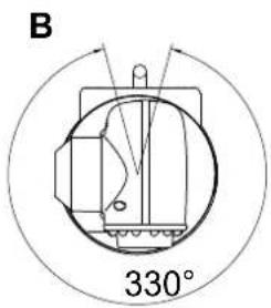 B 330°