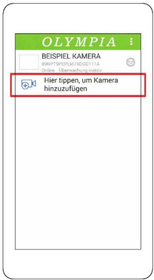 OLYMPIA BEISPIEL KAMERA 89NPT9PEPLM7XDG0111A Online - Überwachung inaktiv Hier tippen, um Kamera hinzuzufügen