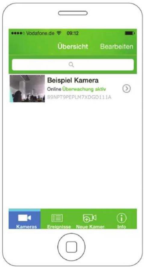 Vodafone.de 09:12 Übersicht Bearbeiten Beispiel Kamera Online Überwachung aktiv 89NPT9PEPLM7XDGD111A Kameras Ereignisse Neue Kamer. Info