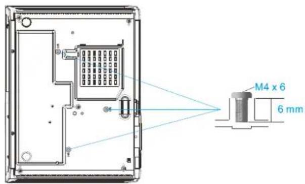 EIKI EK-402U - Warnhinweise zur Deckeninstallation des Projektors - 1