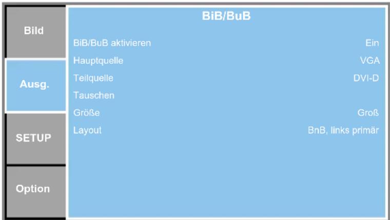 EIKI EK-611W - BiB/BuB-Menü - 1