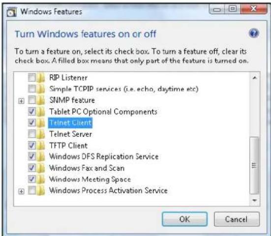 EIKI EK-611W - So aktivieren Sie Telnet unter Windows Vista / 7 - 3