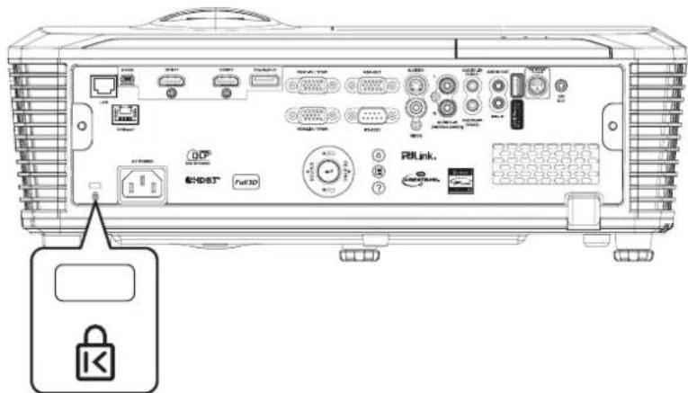 EIKI EK-601W - Kensington®-Schloss verwenden - 1