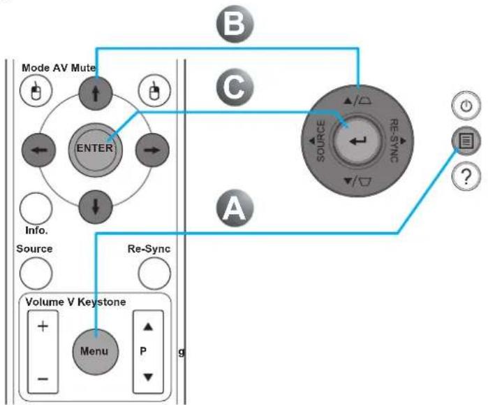 EIKI EK-601W - OSD navigieren - 1
