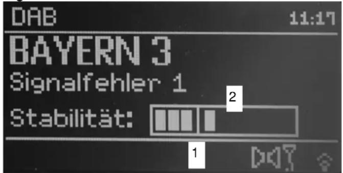 DAB 11:17 BAYERN 3 Signalfehler 1 Stabilität: 2 1