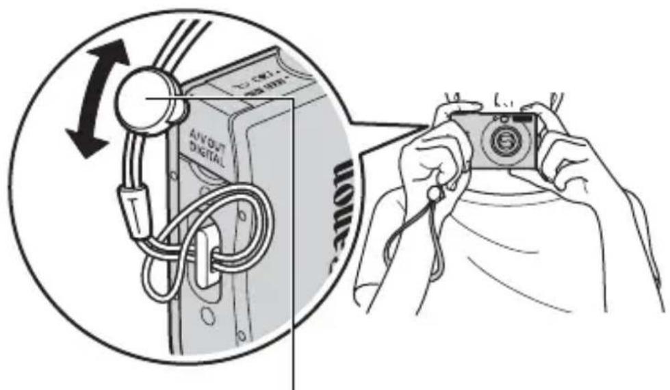 CANON Ixus 80IS - Befestigen der Handschlaufe - 1
