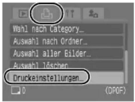 CANON Ixus 80IS - Wählen Sie [Druckeinstellungen]. - 1