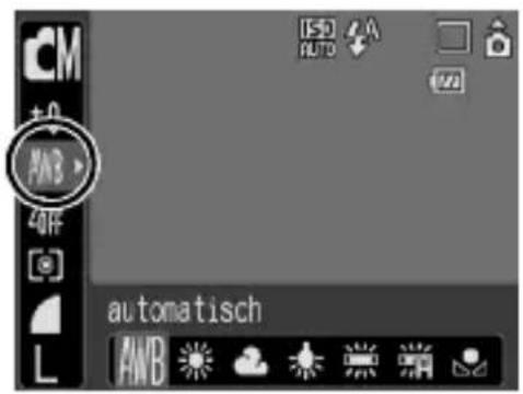 CANON Ixus 80IS - Wählen Sie eine Einstellung für den Weißabgleich aus. - 3