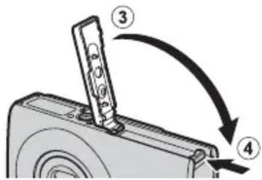CANON Ixus 80IS - Schließen Sie die Abdeckung (③, ④). - 1