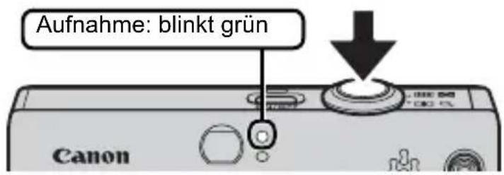CANON Ixus 82IS - Drücken Sie den Auslöser erneut (vollständig), um die Aufzeichnung zu beenden. - 1