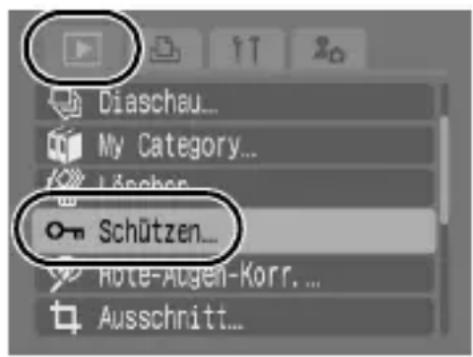 CANON Ixus 82IS - Wählen Sie die Option [Schützen]. - 5