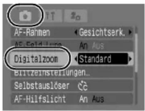 CANON Ixus 82IS - Wählen Sie [Digitalzoom]. - 1