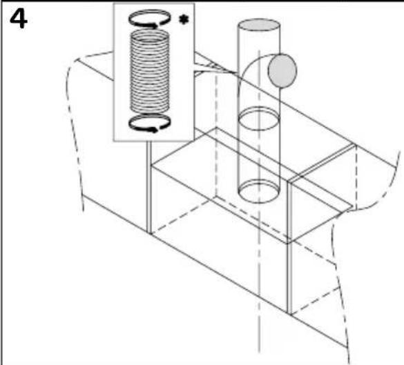 Technical line drawing of a mechanical assembly with cylindrical components and a spring-loaded component (no text or symbols)