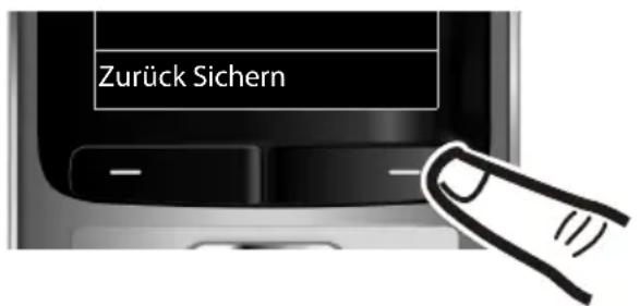 Zurück Sichern