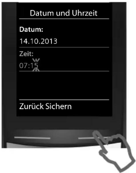 Datum und Uhrzeit Datum: 14.10.2013 Zeit: 07:15 Zurück Sichern