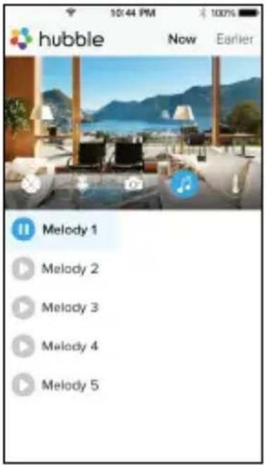 hubble Now Earlier Melody 1 Melody 2 Melody 3 Melody 4 Melody 5