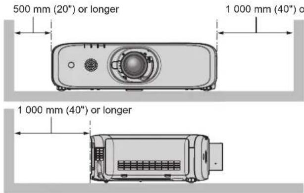 PANASONIC PT-EZ590LE - ■Cautions when setting up the projector - 4
