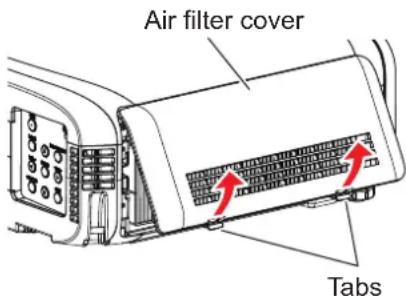PANASONIC PT-EZ590LE - Removing the air filter unit - 1