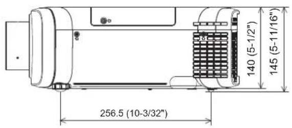 PANASONIC PT-EZ590LE - Dimensions - 2