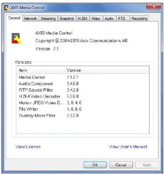AXIS P1425-LE Mk II - AXISMediaControl(AMC) - 1