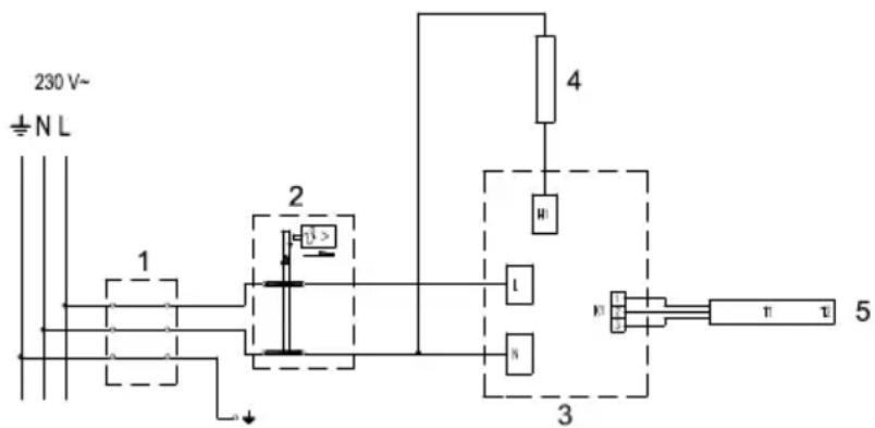 230 V~ ± N L 1 2 4 L H 3 5