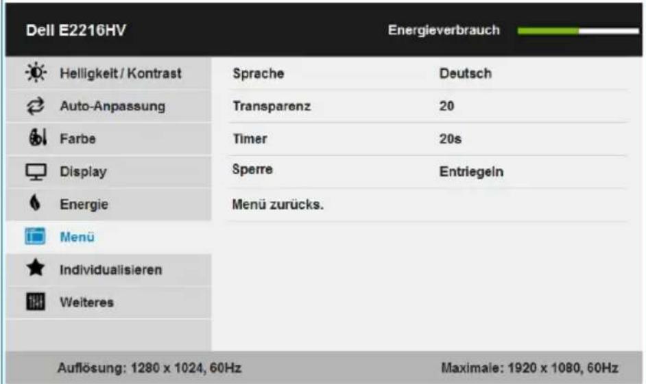 DELL E Series E2016HV - Menü - 3