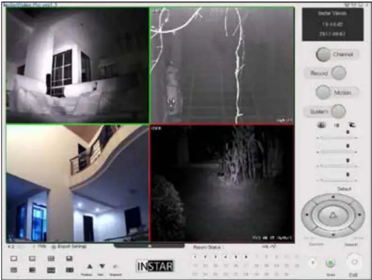 Instar Views 19:48:42 2017-09-07 Channel Record Motion System Default 4.3 Help Export Settings Report Status: 50% A? INSTAR