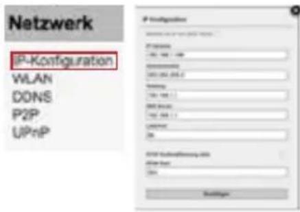 Instar IN-6001HD - NETZWERK/IP KONFIGURATION - 1