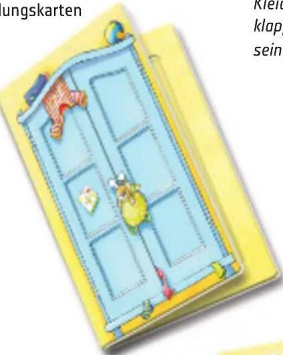 ungskarten kleid klap, sein