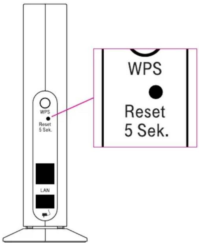 T-Mobile Speedport W102 Bridge - Werkseinstellung wiederherstellen über das Konfigurationsprogramm. - 2